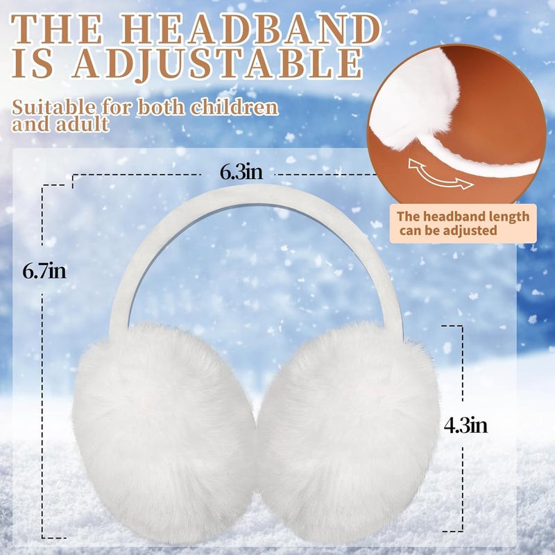 Lainlight Store Ear Muffs Winter Women Girls Adjustable Faux Fur Ear Warmers Comfy Cute Fuzzy Earmuffs - Image 2